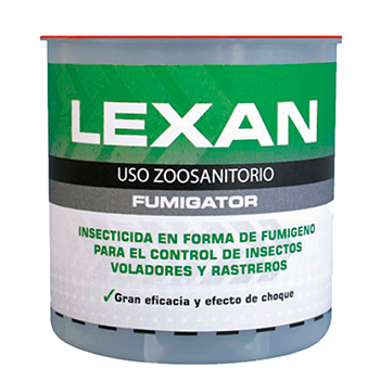 campana itálico paquete LEXAN FUMIGATOR, humo insecticida de Vesta Distribuciones